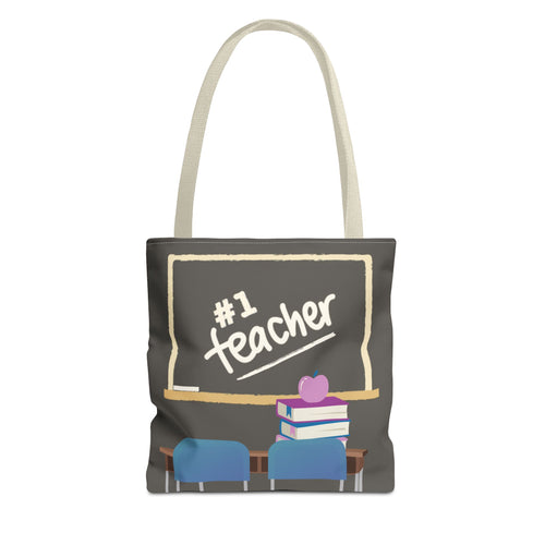 #1 Teacher Tote Bag