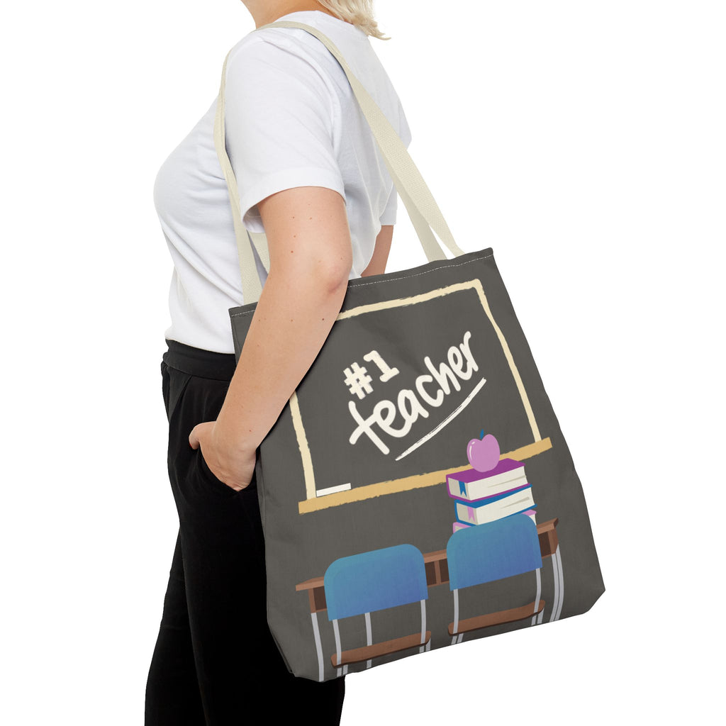 #1 Teacher Tote Bag